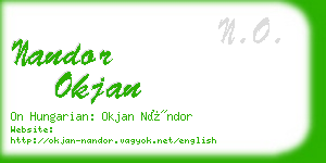 nandor okjan business card